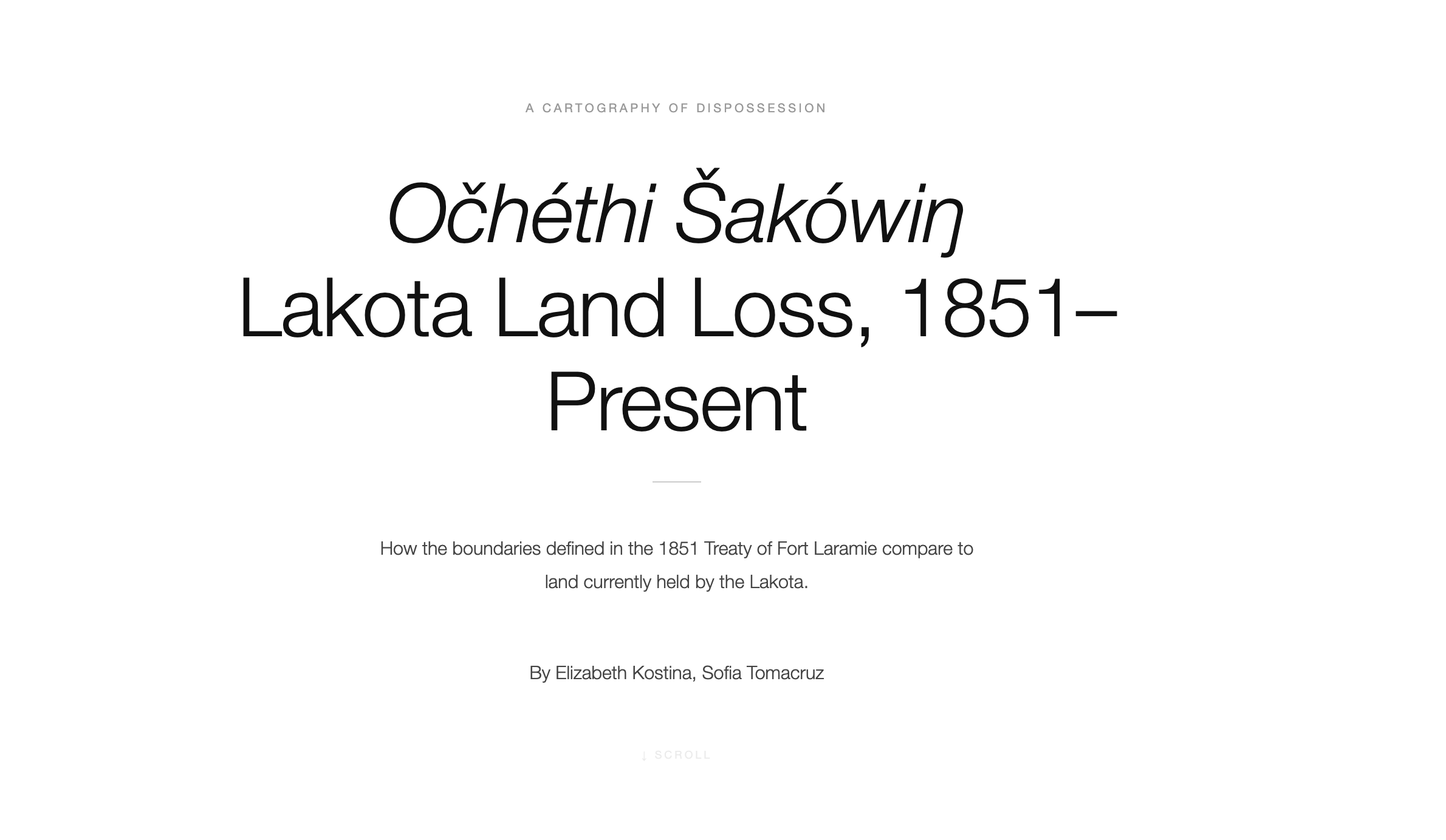 Cover image for Očhéthi Šakówiŋ Lakota Land Loss, 1851–Present
