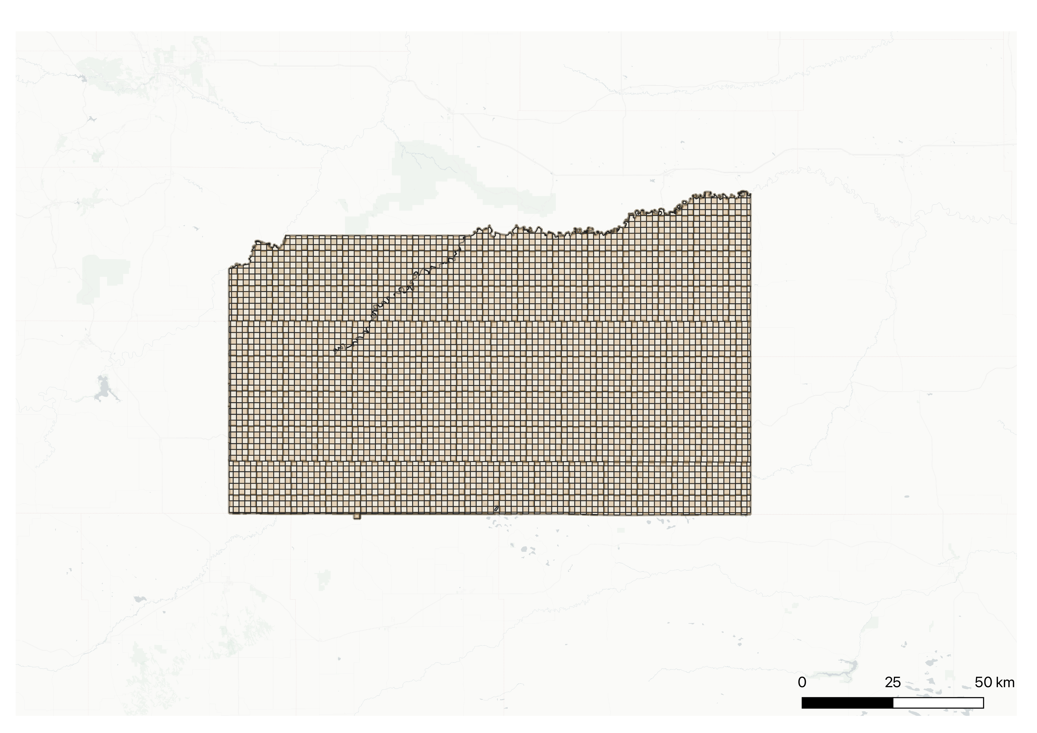 Current tribal lands against the 1851 treaty boundary