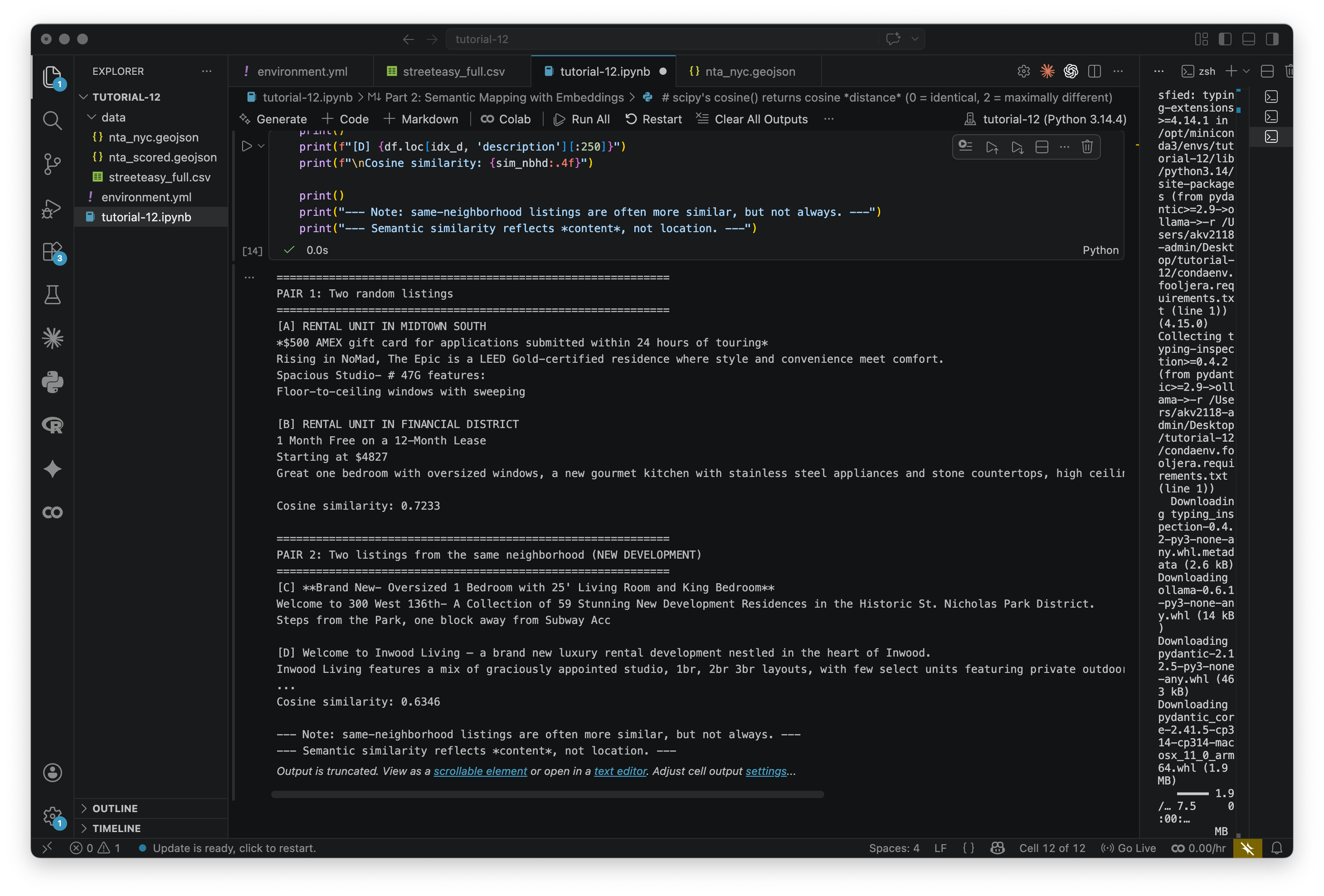 embedding comparison